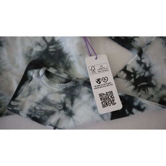 Victoria Secret Pink x Chloe x Halle Women's Sz M Tie Dye Cropped Turtleneck - Picture 4 of 7